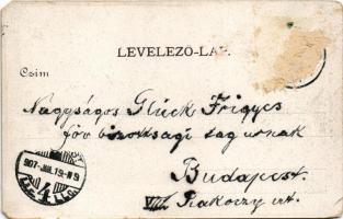 1907 Tarcsa, Bad Tatzmannsdorf; Carolinen Villa am Nacht. Hönigmann 4521. / Villa este holdfényben /...