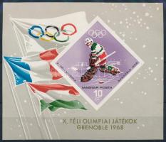 1967 Téli Olimpia (III.) - Grenoble vágott blokk (3.500)