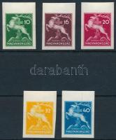 1933 Cserkész ívszéli vágott sor (45.000) / Mi 511-515 imperforate margin set