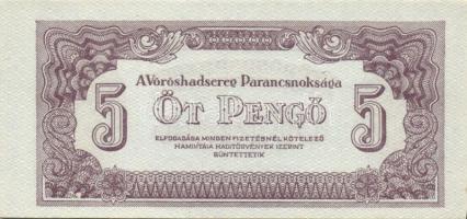 1944. "A Vörös Hadsereg Parancsnoksága" 2P (3x), 5P (3x) T:I,II+