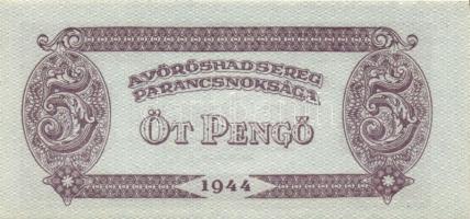 1944. "A Vörös Hadsereg Parancsnoksága" 2P (3x), 5P (3x) T:I,II+