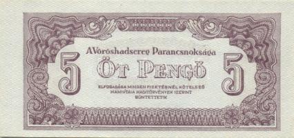 1944. "A Vörös Hadsereg Parancsnoksága" 2P (3x), 5P (3x) T:I,II+