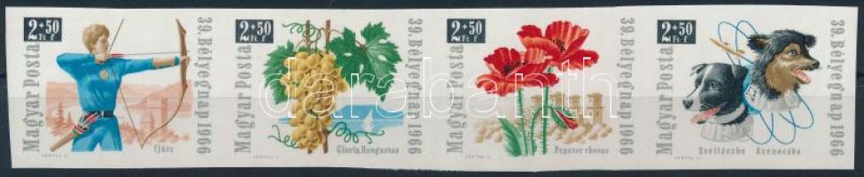 1966 Bélyegnap vágott csík (5.000)