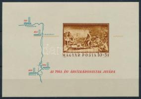 1965 Árvíz vágott blokk (4.000)