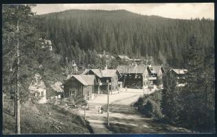 1927 Képeslap a Hohe Rinnéről román bélyeggel és ibolya színű "HOHE RINNE" bélyegzéssel na...