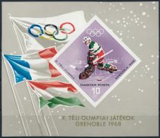 1968 Téli olimpia III. - Grenoble vágott blokk