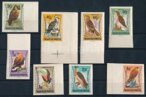 1962 Madarak vágott sor, szinte mind ívszéli (10.000) (3Ft ránc / crease)
