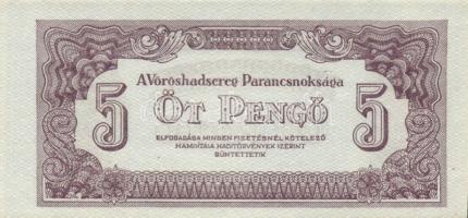 1944. "A Vörös Hadsereg Parancsnoksága" 2P (3x), 5P (3x) T:I,II+