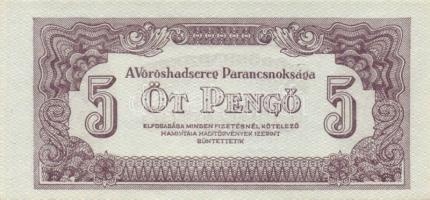 1944. "A Vörös Hadsereg Parancsnoksága" 2P (3x), 5P (3x) T:I,II+