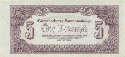 1944. "A Vörös Hadsereg Parancsnoksága" 2P (3x), 5P (3x) T:I,II+