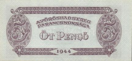1944. "A Vörös Hadsereg Parancsnoksága" 2P (3x), 5P (3x) T:I,II+
