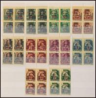 1945 Felszabadulás (I.) sor ívszéli 4-es tömbökben (36.400)