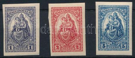 1926 Keskeny Madonna vágott sor / Mi 427-429 imperforeted set (120.000)
