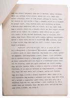 Szakonyi Károly (1931): Idegen a hegyen c. novellájának gépirata autográf javításokkal. 20p