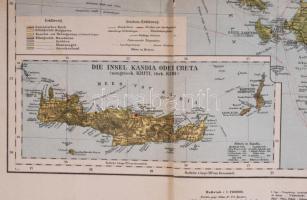 ca 1910 Balkáni országok térképe 80x70 cm Ragasztással megerősítve