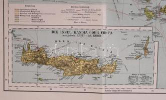 ca 1910 Balkáni országok térképe 80x70 cm