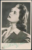 Karády Katalin (1910-1990) színésznő autográf aláírása őt ábrázoló fotólapon, 14x9 cm