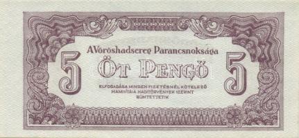 1944. "A Vörös Hadsereg Parancsnoksága" 2P (3x), 5P (3x) T:I,II+