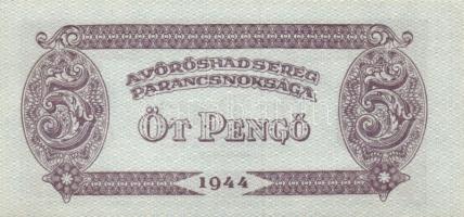 1944. "A Vörös Hadsereg Parancsnoksága" 2P (3x), 5P (3x) T:I,II+
