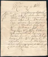 1729. aug. 16. Salánk (Salanki / Shalanky,Ukrajna), Szilágyi János levele Ilosvay Istvánnak, miszerint Perényi Imre (ekkor még szolgabíró, később az eperjesi tábla elnöke) letartóztatott egy jobbágyot, aki állítólag korábban Ilosvay jobbágya lett volna, és Egresen (ma Szőlősegres, Ukrajna) élt. A levelet a levélküldő gyűrűspecsétjével zárták le. Magyar nyelvű irat.