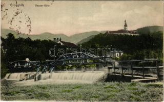 1909 Gloggnitz, Wasser-Wehr / dam (EK)