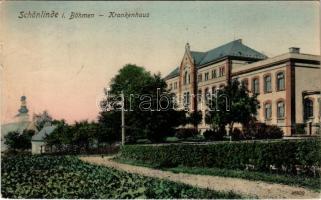 1918 Krásná Lipá, Schönlinde; Krankenhaus / hospital (EK)