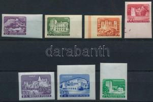 1960 Várak színes papíron vágott sor, sok ívszéli (7.000) (ráncok / creases)