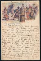 1900.márc.06. 2kr díjjegyes millenniumi levelezőlap Turul 2 x 3f díjkiegészítéssel, vegyes bérmentes...