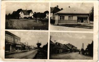 1944 Aknaszlatina, Akna Slatina, Slatinské Doly, Szolotvino, Solotvyno (Máramaros); Fő utca, gyógyszertár, üzletek. Bozsuk Gyula kiadása / main street, pharmacy, shops (EB)