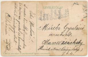 Aranyosmarót, Zlaté Moravce; Úri utca, gyógyszertár. Brunczlik Imre kiadása / street view, pharmacy ...