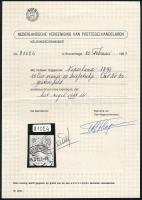 Hollandia 1898/1905 10 Gulden Mi 66 A centrált hibátlan ritkaság! Luxus darab! (Mi EUR 700.-) Certif...