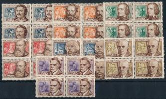 1953 Zeneszerzők sor négyestömbökben (8.800)