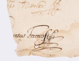 1611 II. Mátyás magyar király (1557-1619) oklevele, melyben királyi kegyelemben részesíti Syttkey (S...