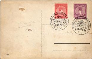 1916 Budapest VIII. Mária Terézia tér (ma Horváth Mihály tér), Új Telefon Központ, villamos, automob...