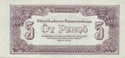 1944. "A Vörös Hadsereg Parancsnoksága" 2P (3x), 5P (3x) T:I,II+