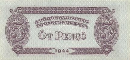 1944. "A Vörös Hadsereg Parancsnoksága" 2P (3x), 5P (3x) T:I,II+