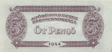 1944. "A Vörös Hadsereg Parancsnoksága" 2P (3x), 5P (3x) T:I,II+