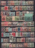 Megszállási és helyi kiadások 1919-1921 122 db bélyeg közte elcsúszott felülnyomatok, lemezhibák, elfogazások, mind Bodor vizsgálójellel A/4 berakólapon (111.550)