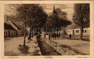 1925 Modor, Modra; Dolnia ulica / Untere Gasse / Alsó utca. Samuel May kiadása / street (EK)