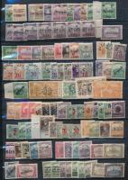 Megszállási és helyi kiadások 1919-1921 123 db bélyeg közte elcsúszott felülnyomatok, lemezhibák, elfogazások, mind Bodor vizsgálójellel A/4 berakólapon (114.800)