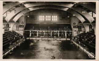 Budapest XIII. Margitsziget, sportuszoda belső, Odol, Vadásztölténygyár reklám