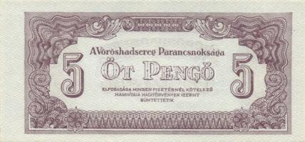 1944. "A Vörös Hadsereg Parancsnoksága" 2P (2x), 5P (2x) T:I,I-