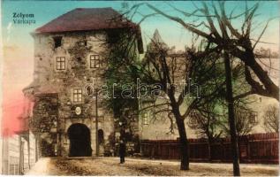 Zólyom, Zvolen; Várkapu. Vasúti levelezőlapárusítás 4773. / castle gate (Rb)