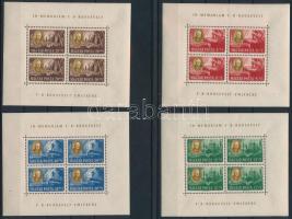 1947 F. D. Roosevelt egyenes állású kisívsor (140.000) (10f kis rozsdafolt a kereten, 10f + 20f kis ...