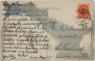 Kassa, Kosice; Kossuth Lajos utca, székesegyház. Vasúti levelezőlapárusítás 190. sz. 1916. / street ...