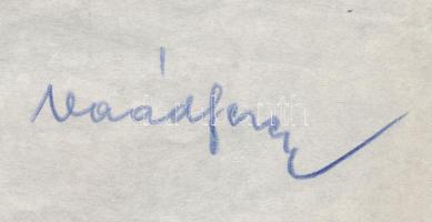 Vaád Ferenc (1908-1984) író, költő, újságíró: Törvény c. versének autográf aláírással ellátott kézir...