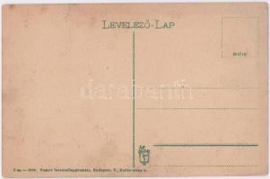 Galgóc, Hlohovec; városháza, gyógyszertár, üzletek. Vasúti levelezőlapárusítás 7. sz 1918. / town ha...