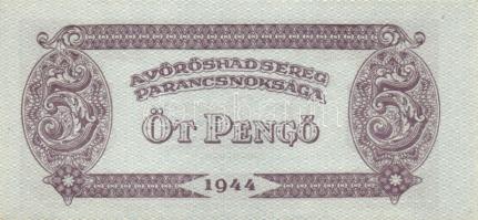 1944. "A Vörös Hadsereg Parancsnoksága" 2P (2x), 5P (2x) T:I,I-