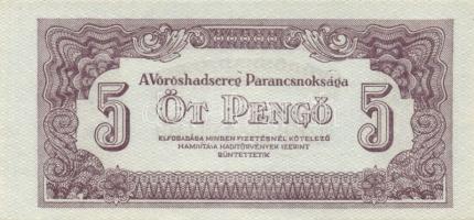 1944. "A Vörös Hadsereg Parancsnoksága" 2P (2x), 5P (2x) T:I,I-