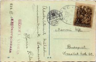 1938 Losonc, Lucenec; mozaiklap, vasútállomás / multi-view postcard with railway station + "193...